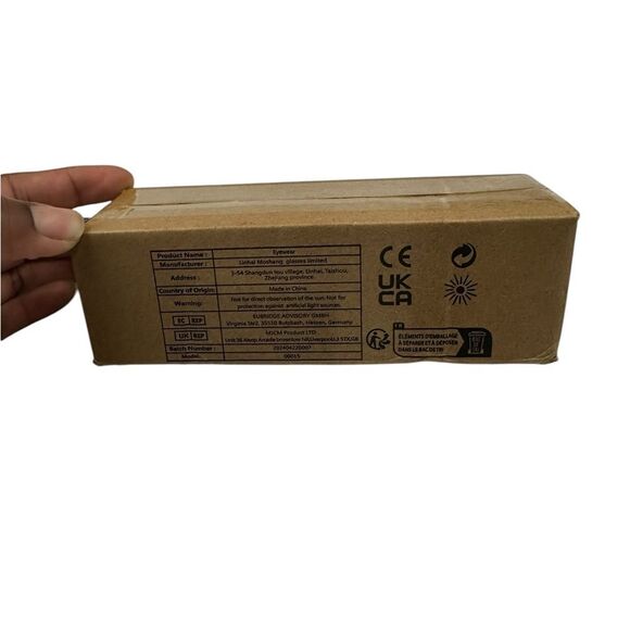 NWT Unisex Simple Anti-Blue Light Eyeglasses Square Frame Brown Tan All Seasons - Picture 7 of 7